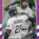 Charlie Blackmon 2021 Topps Chrome Pink Refractor #67 Colorado Rockies Baseball Card
