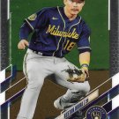 Keston Hiura 2021 Topps Chrome #211 Milwaukee Brewers Baseball Card