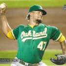 Frankie Montas 2021 Topps Stadium Club #106 Oakland Athletics Baseball Card