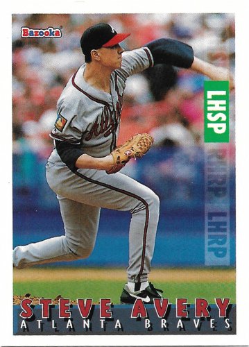 Steve Avery 1995 Bazooka #99 Atlanta Braves Baseball Card