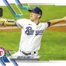 Kolby Allard 2021 Topps Update #US123 Texas Rangers Baseball Card