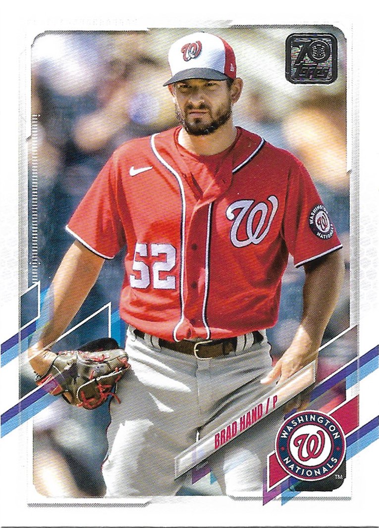 Brad Hand 2021 Topps Update #US89 Washington Nationals Baseball Card