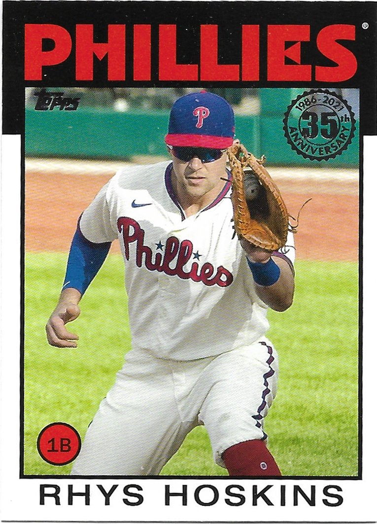 Rhys Hoskins 2021 Topps Update 1986 Design #86B-13 Philadelphia Phillies  Baseball Card