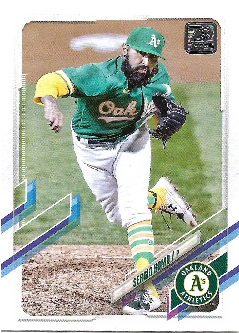 Sergio Romo 2021 Topps Update #US283 Oakland Athletics Baseball Card