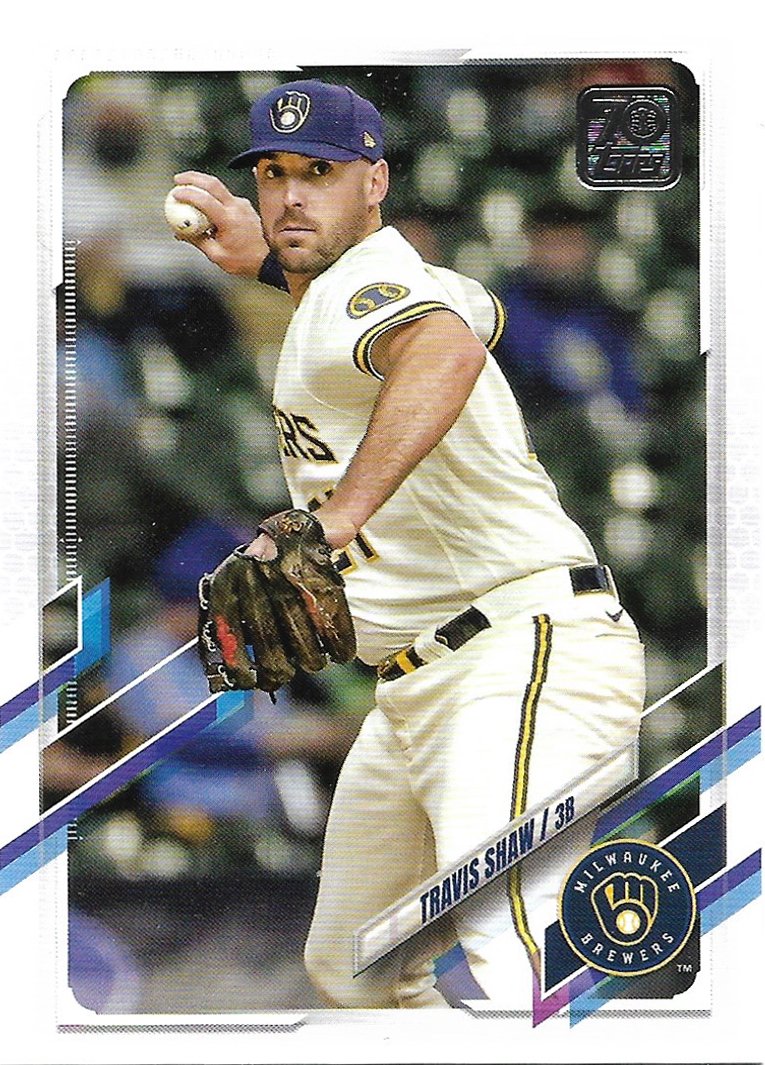 Travis Shaw 2021 Topps Update #US149 Milwaukee Brewers Baseball Card