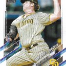 Ryan Weathers 2021 Topps Update Rookie Debut #US178 San Diego Padres Baseball Card