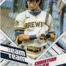 Christian Yelich 2021 Topps Stadium Club Beam Team Chrome #BTC-9 Milwaukee Brewers Baseball Card