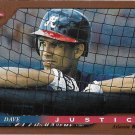 David Justice 1996 Score Dugout Collection #51 Atlanta Braves Baseball Card David Justice 1996 Score Dugout Collection #51 Atlanta Braves Baseball Card
