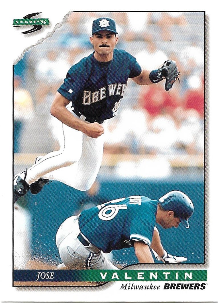 Jose Valentin 1996 Score #184 Milwaukee Brewers Baseball Card