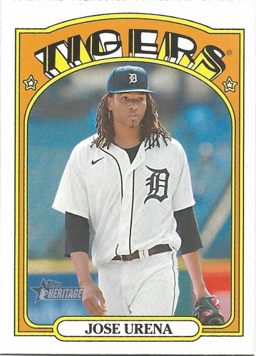 Jose Urena 2021 Topps Heritage #514 Detroit Tigers Baseball Card
