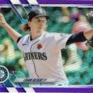 Logan Gilbert 2021 Topps Update Chrome Rookie Purple #USC70 Seattle Mariners Baseball Card