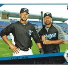 Alex Rios, Vernon Wells 2009 Topps #361 Toronto Blue Jays Baseball Card