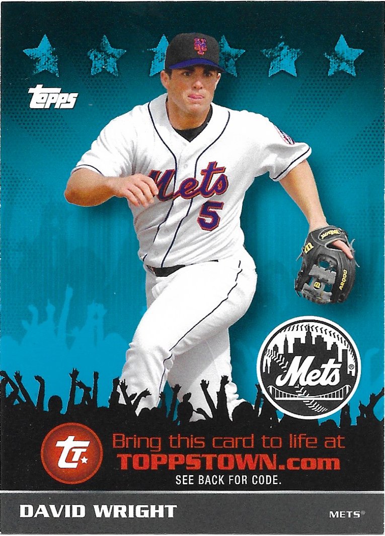 David Wright 2009 Topps Topps Town #TTT32 New York Mets Baseball Card