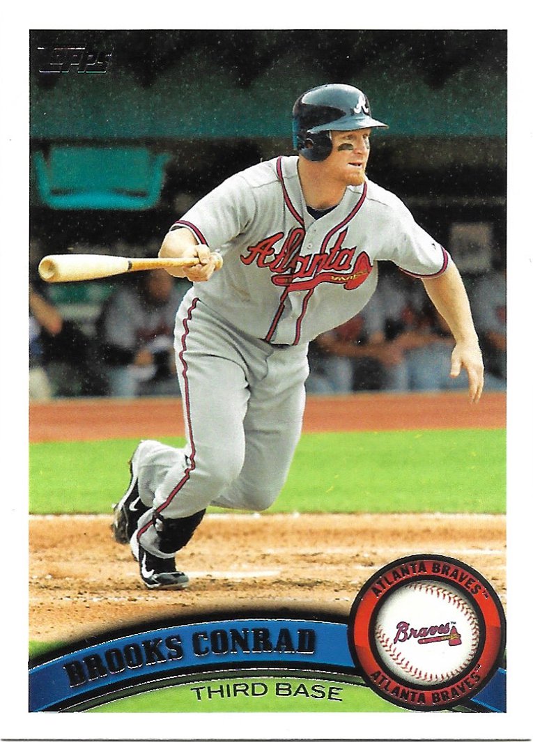 Brooks Conrad 2011 Topps Update #US129 Atlanta Braves Baseball Card