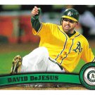 David DeJesus 2011 Topps Update #US225 Oakland Athletics Baseball Card