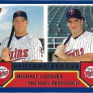 Michael Cuddyer, Michael Restovich 2003 Topps #329 Minnesota Twins Baseball Card