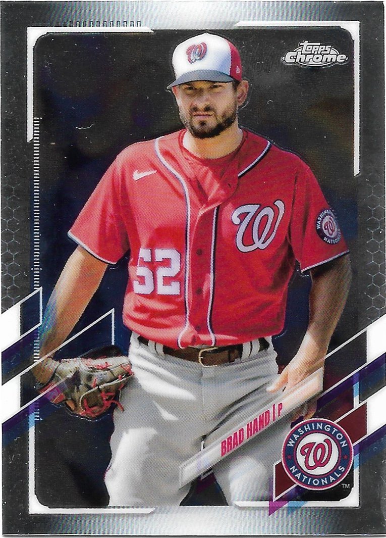 Brad Hand 2021 Topps Update Chrome #USC29 Washington Nationals Baseball Card