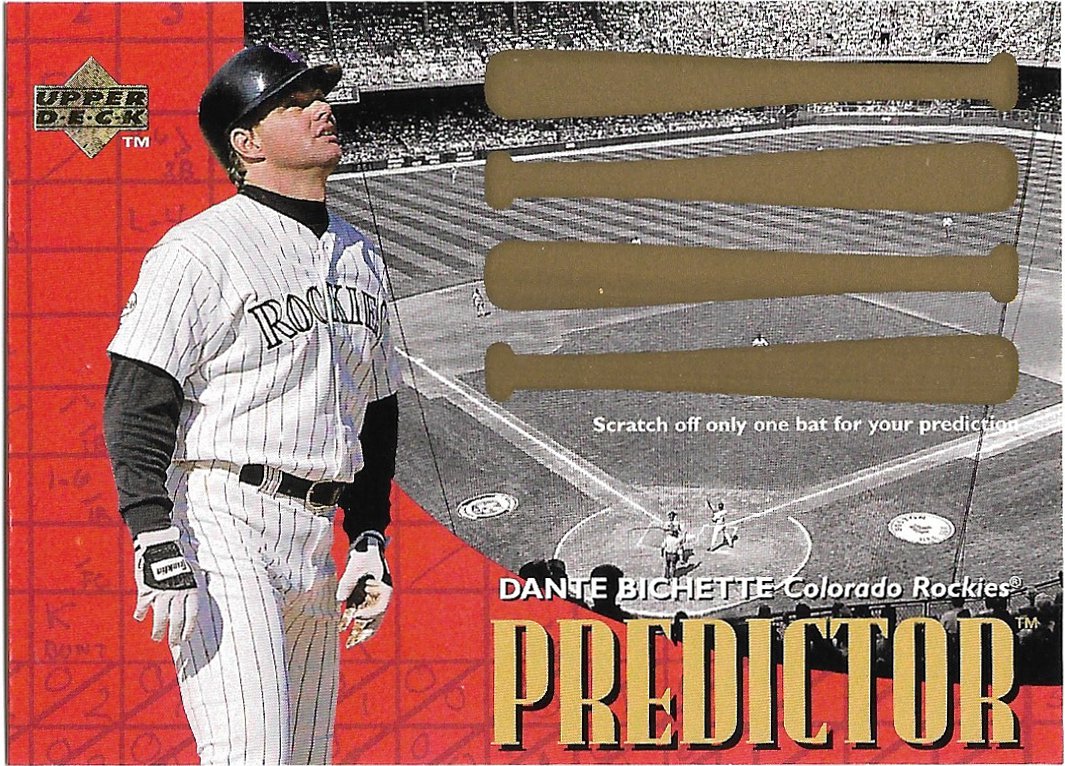 Dante Bichette 1997 Upper Deck Predictor #P14 Colorado Rockies Baseball Card