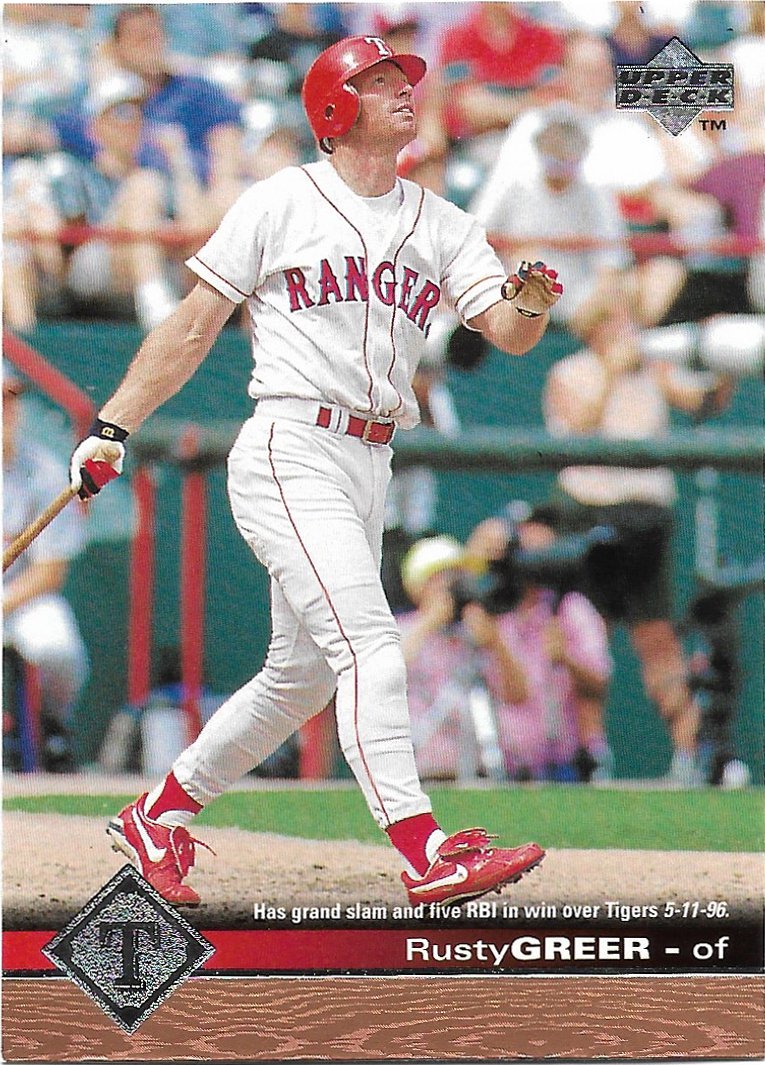 Rusty Greer 1997 Upper Deck #180 Texas Rangers Baseball Card