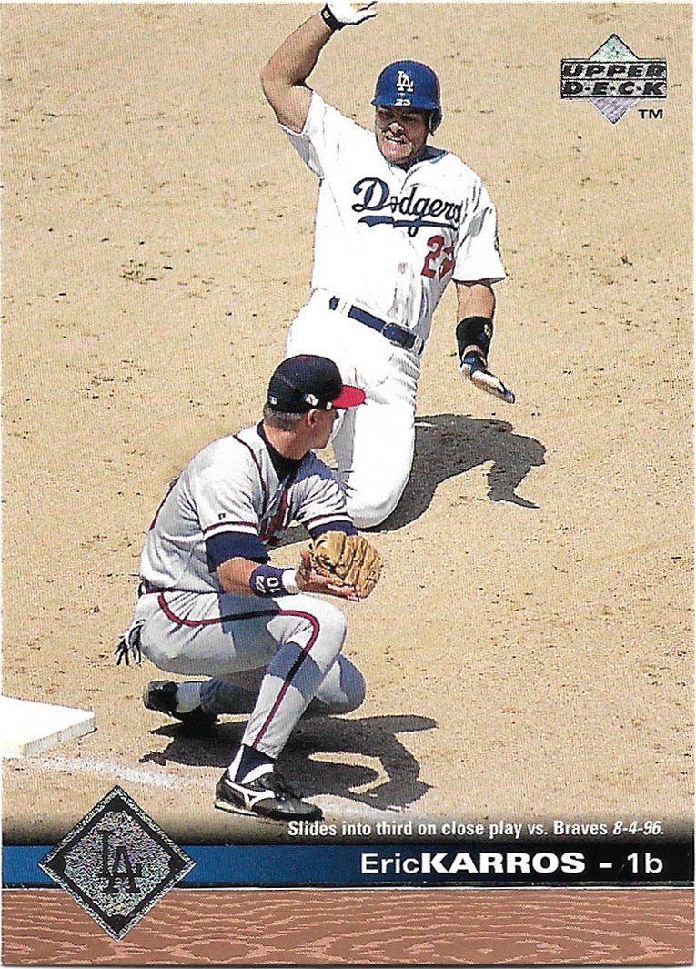 Eric Karros 1997 Upper Deck #400 Los Angeles Dodgers Baseball Card