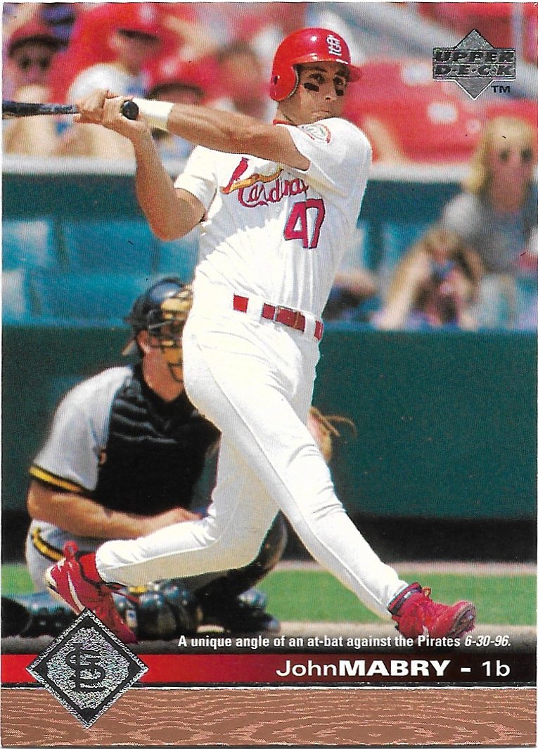 John Mabry 1997 Upper Deck #163 St. Louis Cardinals Baseball Card