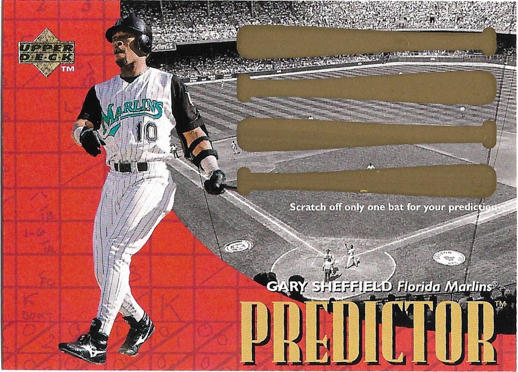Gary Sheffield 1997 Upper Deck Predictor #P16 Florida Marlins Baseball Card