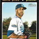 David Price 2020 Topps Heritage #565 Los Angeles Dodgers Baseball Card