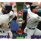 Barry Bonds, Albert Belle 1995 Topps Traded & Rookies #161 Giants, Indians Baseball Card Barry Bonds, Albert Belle 1995 Topps Traded & Rookies #161 Giants, Indians Baseball Card