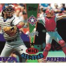 Mike Piazza, Ivan Rodriguez 1995 Topps Traded & Rookies #163 Los Angeles Dodgers Baseball Card