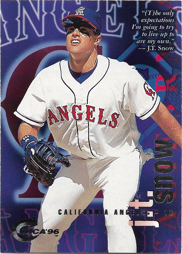 J.T. Snow 1996 Skybox Circa #23 California Angels Baseball Card