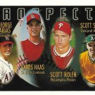 George Arias, Chris Haas, Scott Rolen, Scott Spiezio 1996 Topps #434 Baseball Card