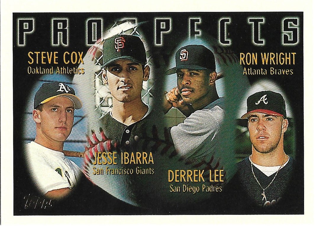 Steve Cox, Jesse Ibara, Derrek Lee, Ron Wright 1996 Topps #424 Baseball Card