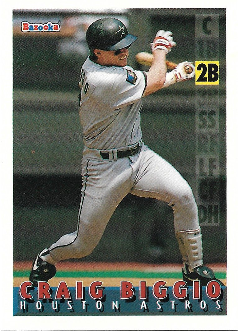 Craig Biggio 1995 Bazooka #33 Houston Astros Baseball Card