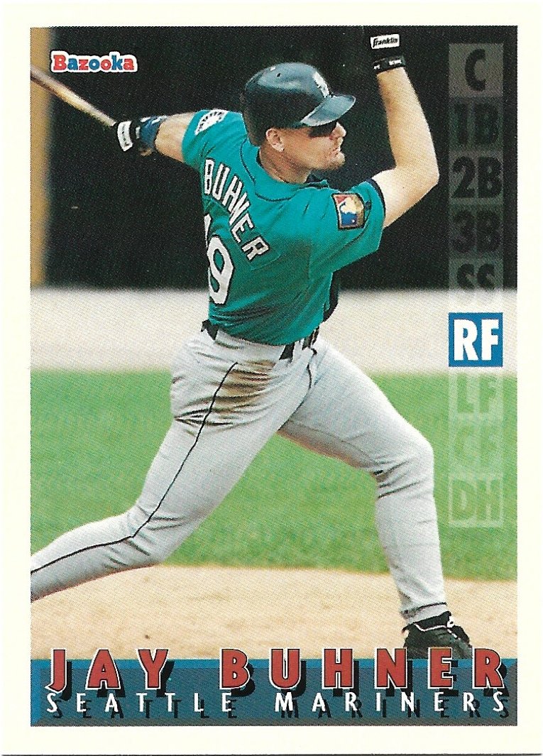 Jay Buhner 1995 Bazooka #15 Seattle Mariners Baseball Card