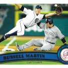 Russell Martin 2011 Topps Update #US320 New York Yankees Baseball Card