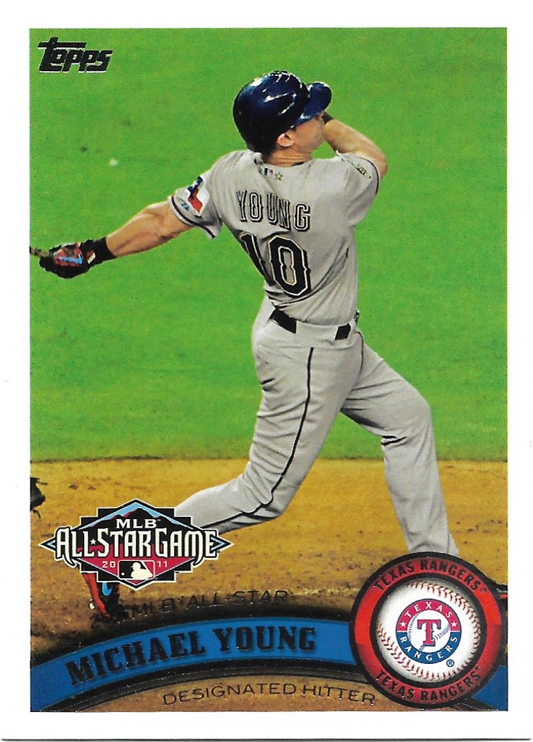 Michael Young 2011 Topps Update #US138 Texas Rangers Baseball Card