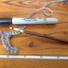 4 1/2 inch hand carved wooden crochet hook (F)