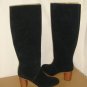 Soludos Black Venetian Tall Suede Knee High Boots  Size US 8.5 NEW Retail $220
