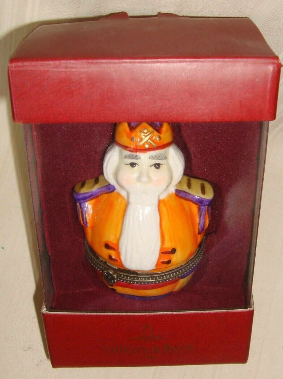Villeroy & Boch CHRISTMAS NUTCRACKER KING TRINKET BOX 1748 Porcelain NEW