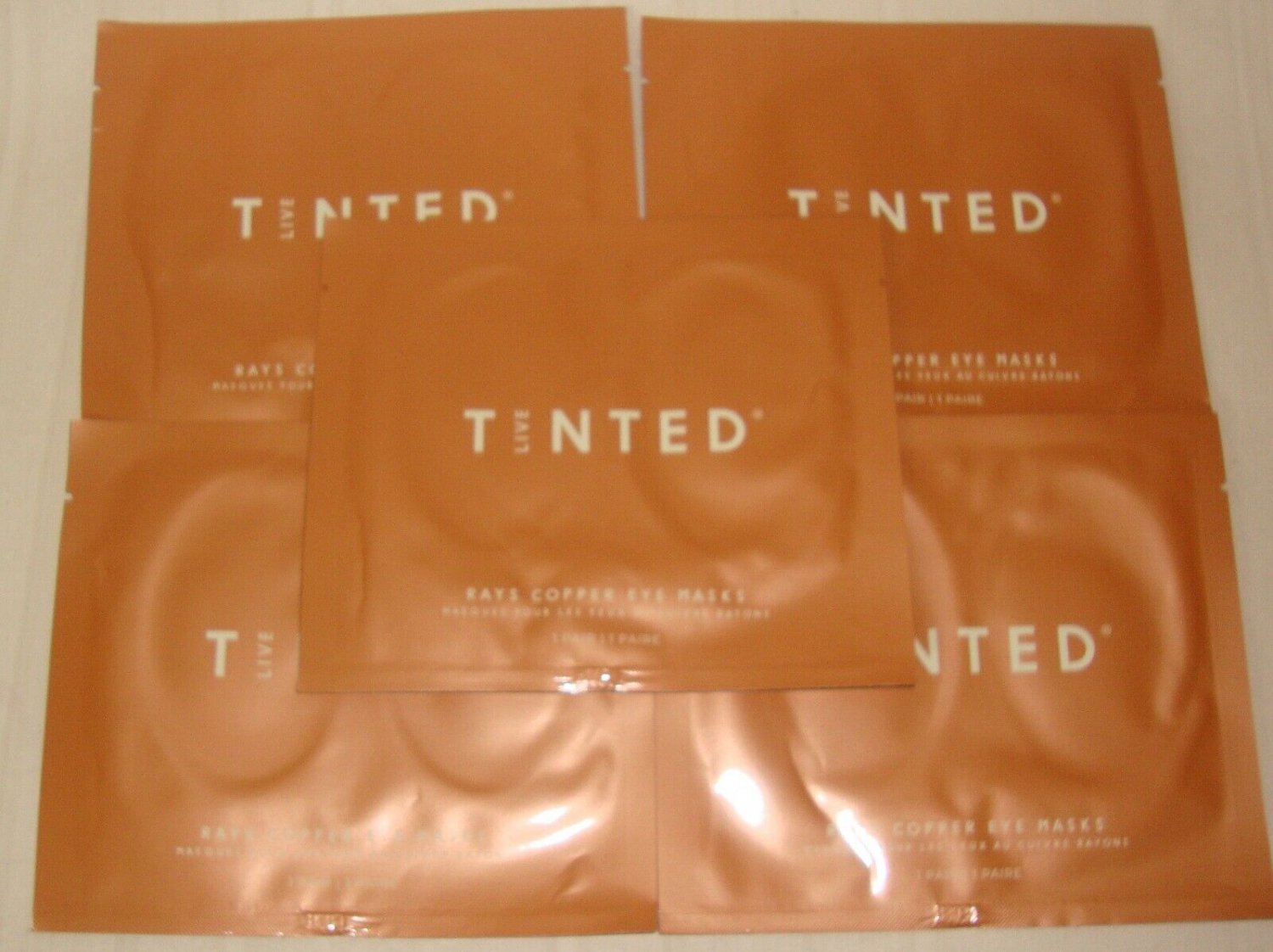 Live tinted Copper Rays Copper Eye Mask livetinted NEW 5 PAIRS