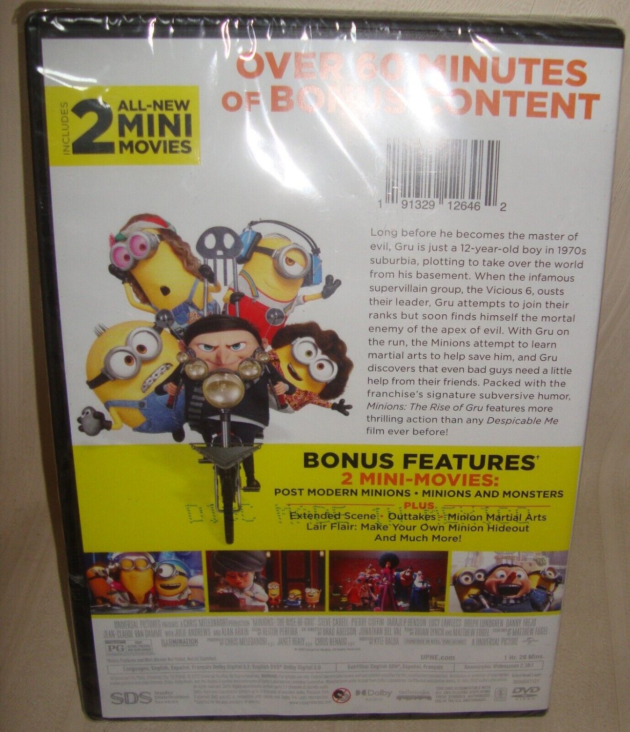 Minions The Rise Of Gru Collectors Edition Dvd Brand New And Sealed 