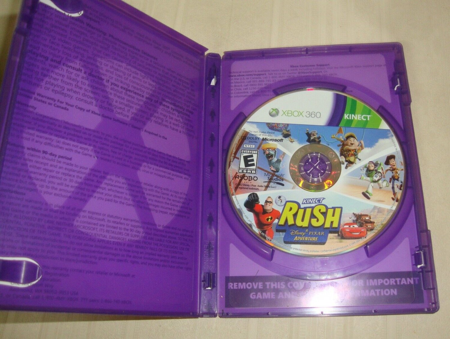 Kinect Rush A Disney Pixar Adventure Microsoft Xbox 360 Disc And Case No