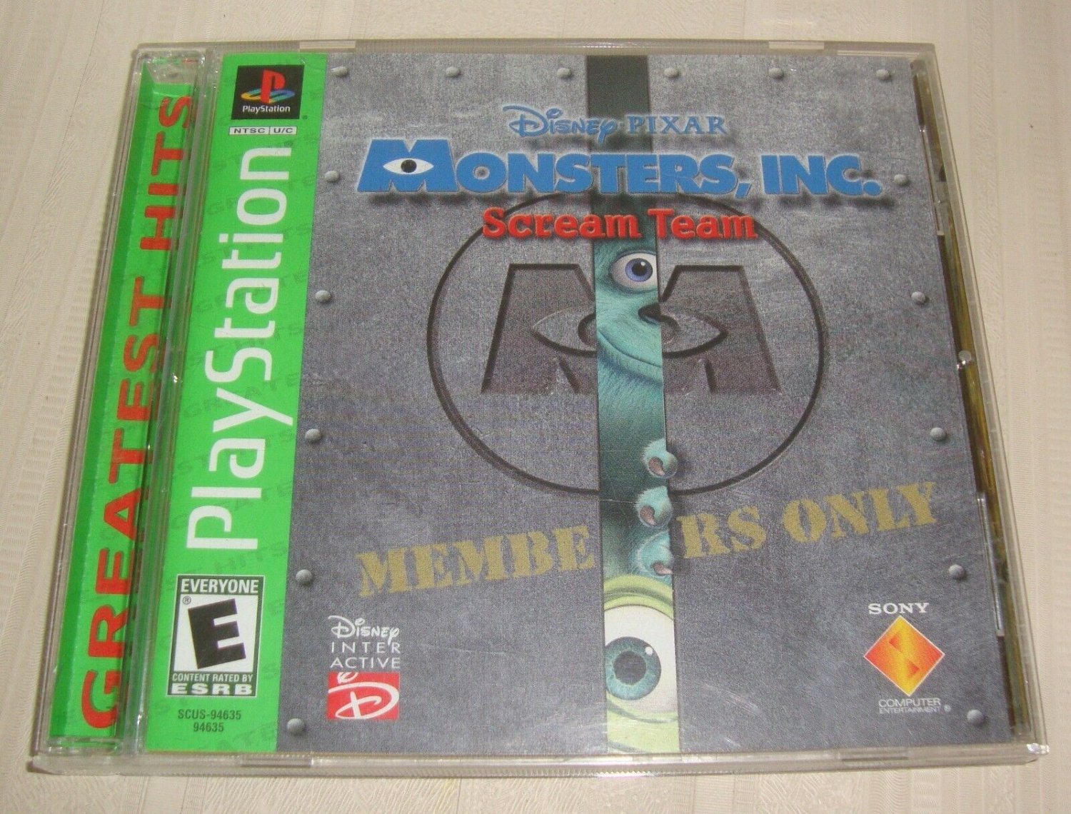 Monsters, Inc. Scream Team (Sony PlayStation 1, 2001) PS1 Video Game