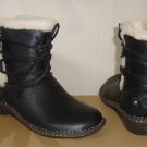 UGG Australia Rianne Black Leather Lace Up Boots Women's Size US 5 NEW 1004142