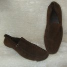 Coach EVAN Brown Embossed Suede Slip-On Monogram Loafers Men Size 11.5 D