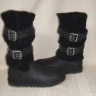 UGG  Cassidee Black Tall Cable Knit Boots Size US 7,EU 38 NEW #1007691