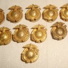 WWII US Marine Corps Reserve Collar Lapel Pin Button Eagle Globe & Anchor Lot 10