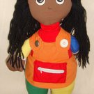 International Friends African American Yarn Hair Girl Doll Plush Toy Stuffed