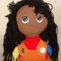 International Friends African American Yarn Hair Girl Doll Plush Toy Stuffed