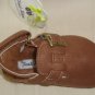 First Steps Brown Faux Leather Fur Sling Back Shoes Clogs Buckle BABY Size 5 NEW